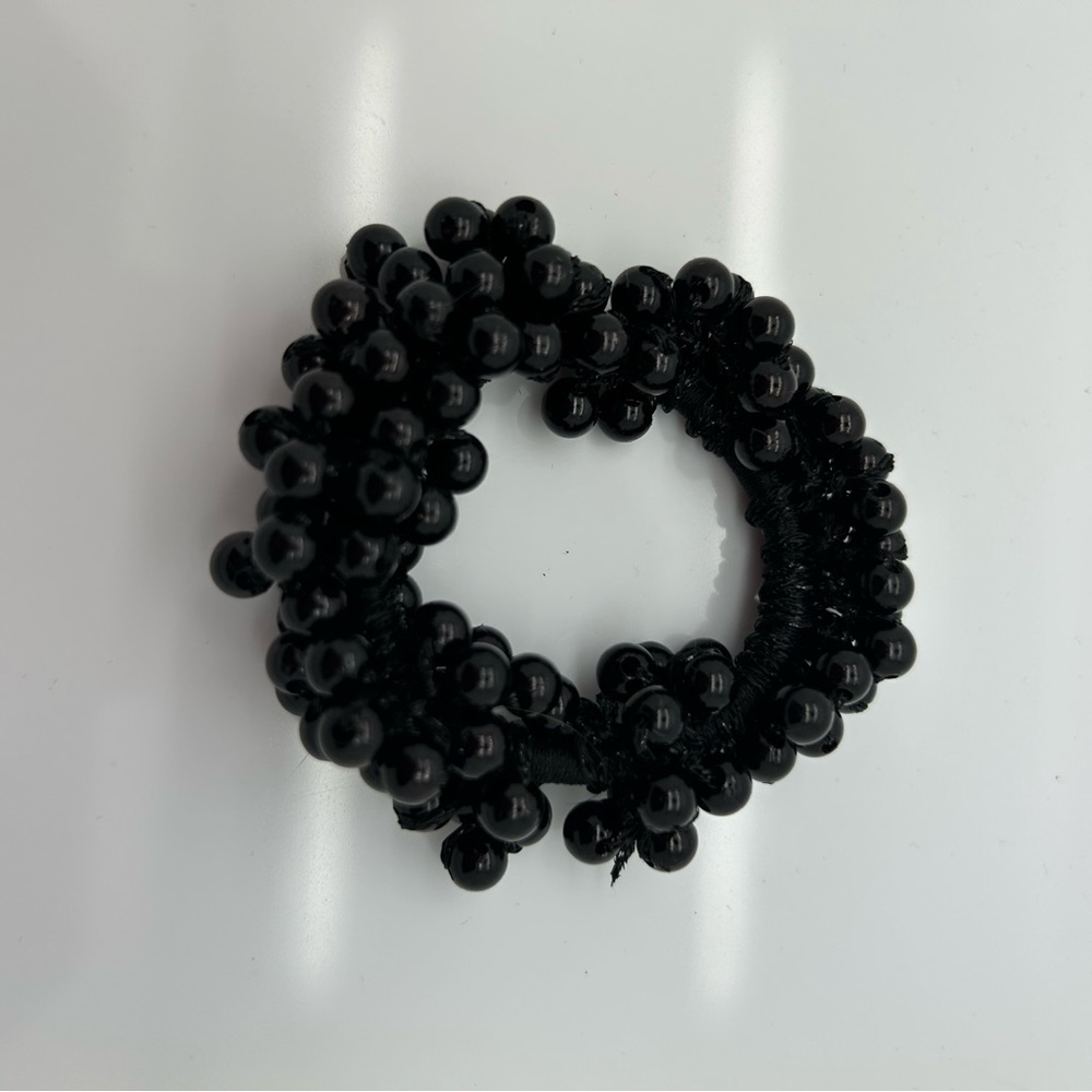 Black pearl hair scrunchie